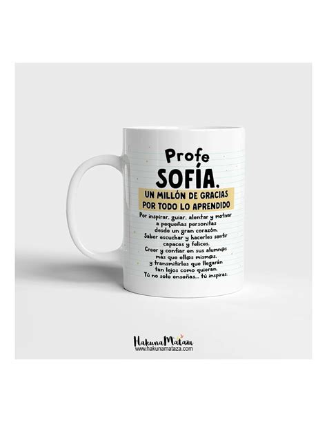 Taza personalizada Profe un millón de gracias