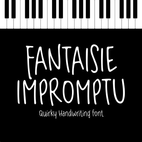 Fantaisie Impromptu Handwritten Font Handwriting Font Otf Hand