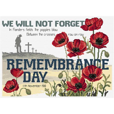 Remembrance Day Counted Cross Stitch Chart Innovations