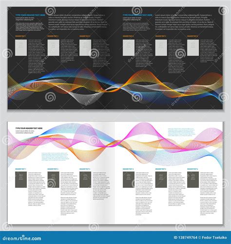 Journal Page Layout Template. Stock Vector - Illustration of magazine ...