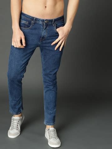 Buy Roadster Men Blue Skinny Fit Mid Rise Clean Look Stretchable Jeans