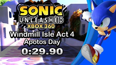 Sonic Unleashed Windmill Isle Day Act Speedrun Superspeed