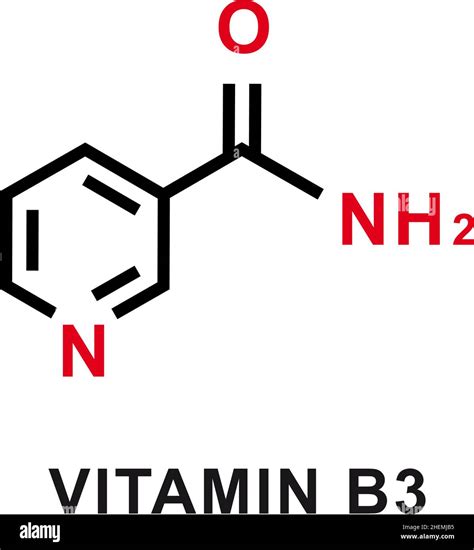 Fórmula Química De La Vitamina B3 Estructura Molecular Química De La