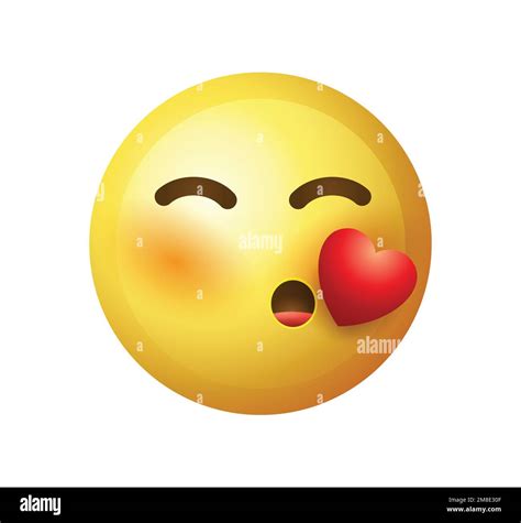 Kissing Smiley Icon Cartoon Illustration Imágenes Recortadas De Stock