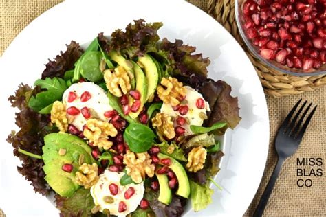 Ensalada Con Granada Y Queso De Cabra Receta Miss Blasco