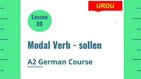 German Modal Verb Sollen | Rules conjugation and Sentence Structure ...