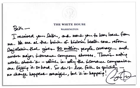 Lot Detail President Barack Obama Autograph Letter Signed On White