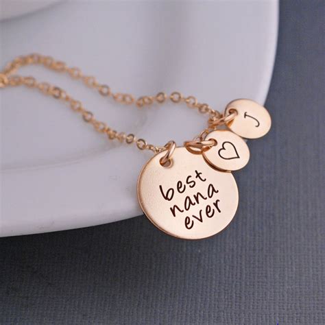 Best Nana Ever Necklace Nana Necklace Nana Gift Nana Charm - Etsy