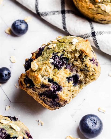 Easy Healthy Banana Blueberry Oatmeal Muffins Nourishing Niki