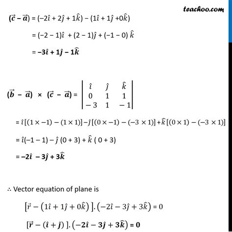 Ex 113 6 Find Equation Of Planes That Passes Through 3 Points