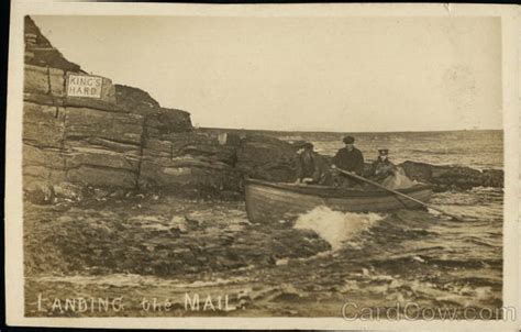 Landing The Mail Canoes And Rowboats Postcard