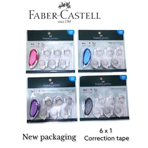 NEW PACKAGING Faber Castell Glide Correction Tape 1 6 Refills