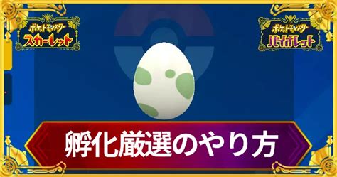 【ポケモンsv】孵化厳選の効率的なやり方【スカーレットバイオレット】 Appmedia