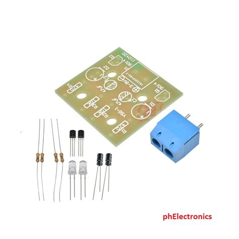 DIY Kit 5MM LED Simple Flash Light Circuit Simple flashing Leds Circuit Board Kits Electronics ...