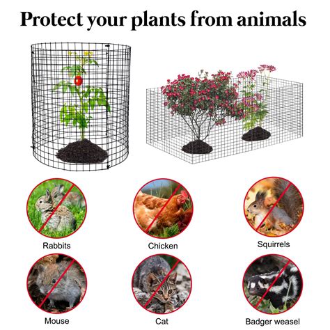 Snapklik.com : 15 Pack Round Plant Protector From Animals, 12 X 12