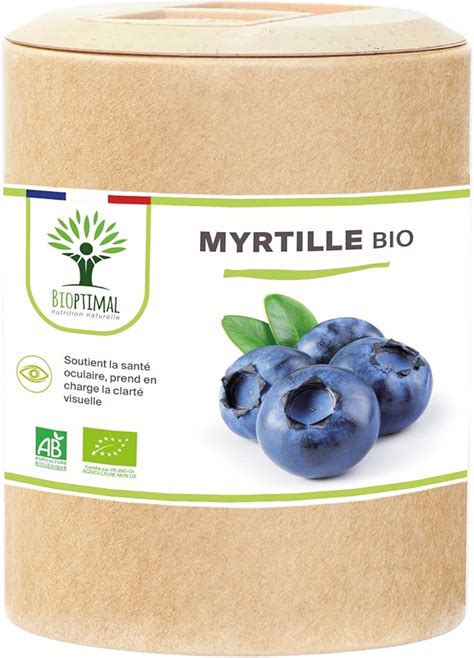 Myrtille Bio Bioptimal Compl Ment Alimentaire Clart Visuelle