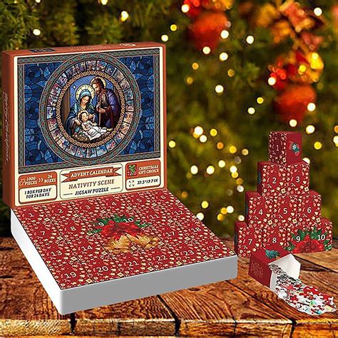 Vfedsrsge 2024 Christmas Advent Calendar 1000 Pieces Puzzles 24 Days