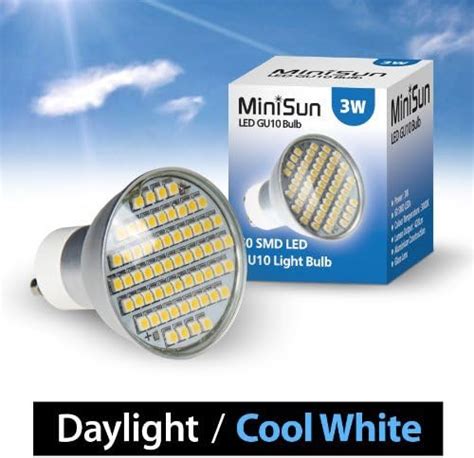 Minisun Branded 3w Super Bright Gu10 Led Bulb With 58 X Smd Leds 420