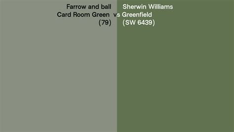 Farrow And Ball Card Room Green 79 Vs Sherwin Williams Greenfield Sw