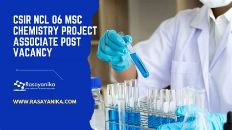 Csir Ncl Msc Chemistry Project Associate Post Vacancy