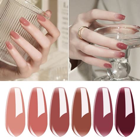 Vishine Vernis Gel Semi Permanent Lot de 6 Vernis à Ongles Jelly