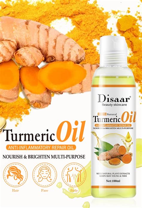 Disaar Natural Organic Turmeric Body Super Whitening Oil Face