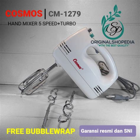 Jual Hand Mixer COSMOS CM 1279 Pengaduk Adonan 5 Speed Turbo SNI