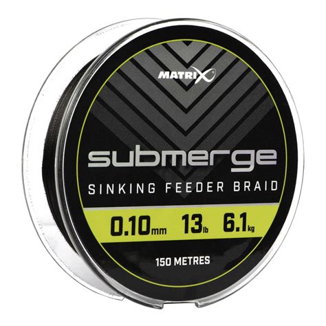 Fox Matrix Submerge Sinking Feeder Braid 0 10 Mm 150 M 6 1 Kg Black