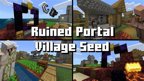 RUINED PORTAL VILLAGE SEED In MCPE 1 17 YouTube