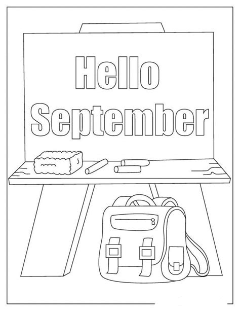 Hello September Printable Coloring Page Download Print Or Color Online For Free