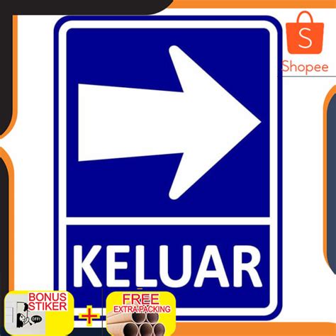 Jual Rambu Sign Petunjuk Arah 45cm X 60cm Plat Alumunium Keren Shopee