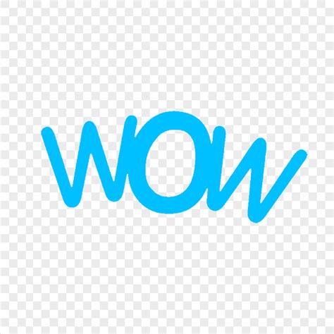 png blue wow glowing neon expression word citypng