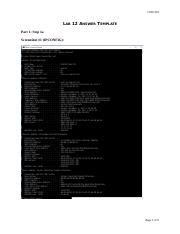 Lab12 Docx CSIS 330 LAB 12 ANSWER TEMPLATE Part 1 Step 1a Screenshot