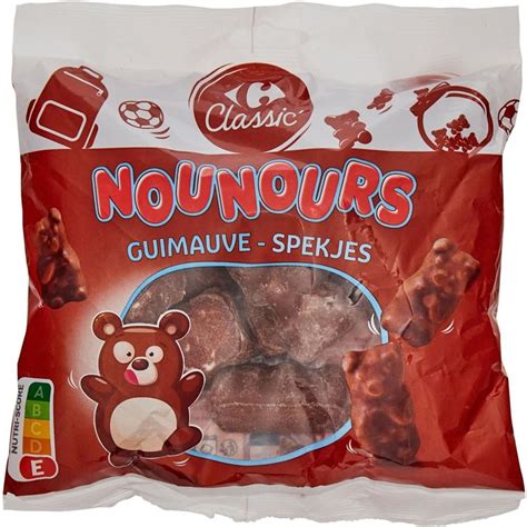 Bonbons Nounours guimauve CARREFOUR CLASSIC le paquet de 180g à Prix