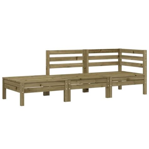 Drfeify Canap De Jardin Places Bois De Pin Impr Gn Ab