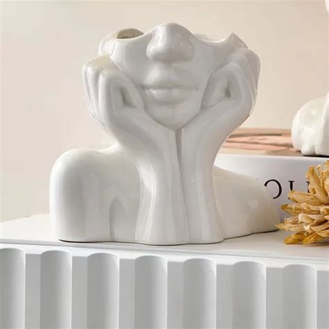 Cache Pot Visage Blanc Le Cache Pot Fr