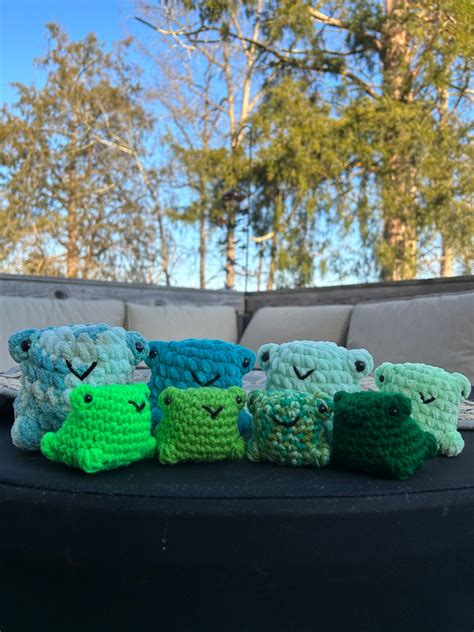 No Sew Crochet Frog Pattern No Sew Crochet Frogs Cute Mini Frog Crochet Etsy