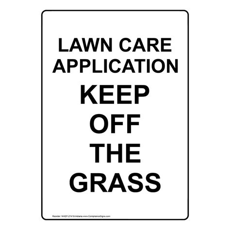 Portrait Indiana Lawn Care Application Sign Nhep 27418 Indiana