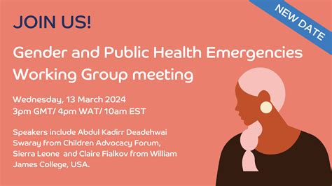 Youre Invited To Our March Gender And Public Health Emergencies