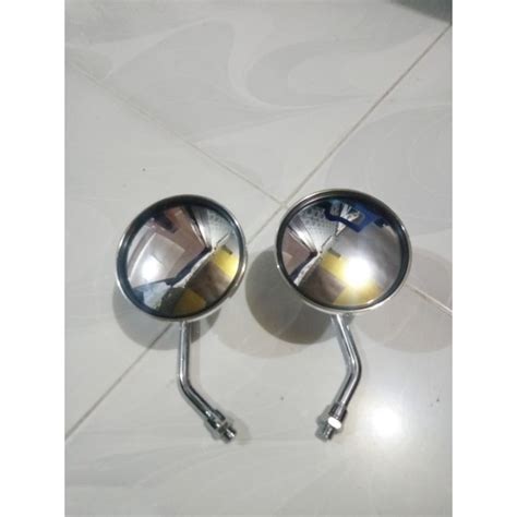 Jual Spion Bulat Retro Pendek Fazzio All Yamaha Krom Dan Hitam Shopee