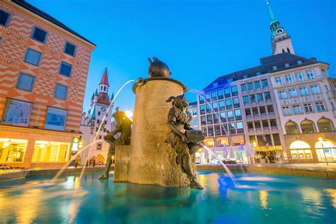 Old Town Hall At Marienplatz Square In Munich Stock Photo At