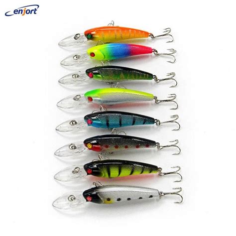 P S Lote Cm G Ganchos Iscas De Pesca Minnow Wobbler Pesca