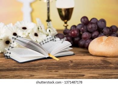 Holy Communion Bread Wine Stock Photo Shutterstock