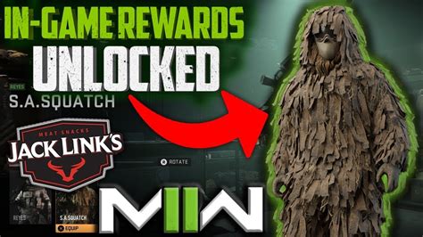 How To Get JACK LINK S S A SQUATCH SKIN FOR FREE In MW2 FREE CODES FOR