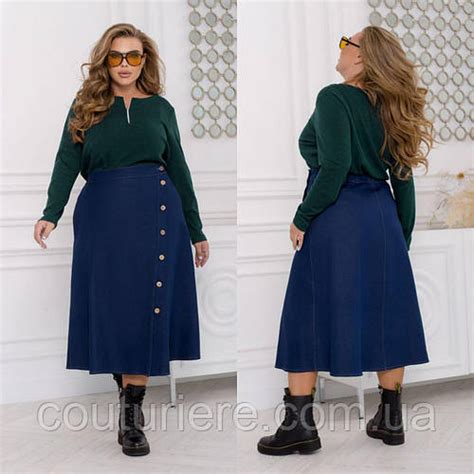 Купить Женская джинсовая юбка миди черная, цена 1199 ₴ — Prom.ua (ID ...