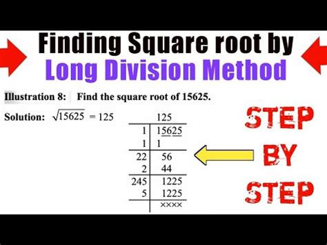 Square Root By Long Division Method Class 8th How To Find Square Root