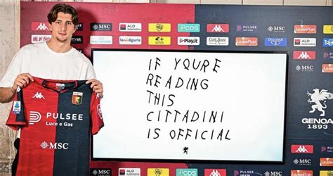 Ufficiale Cittadini è un nuovo giocatore del Genoa Alfredo Pedullà