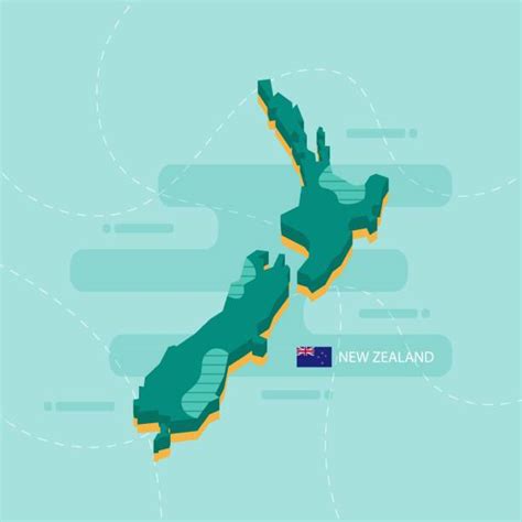 310 New Zealand Map 3d Stock Illustrations Royalty Free Vector