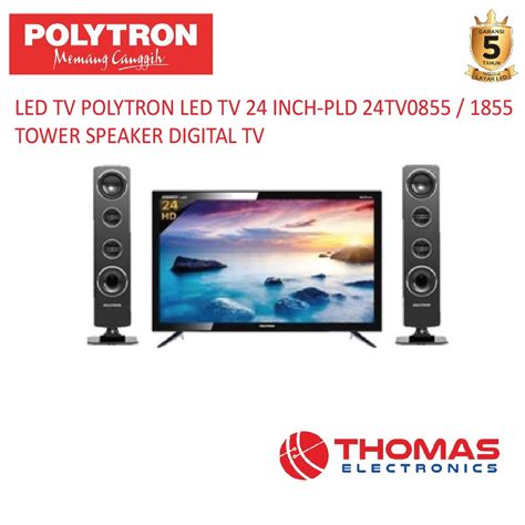 Jual LED TV POLYTRON 24 INCH PLD 24 TV 0855 1855 TOWER SPEAKER