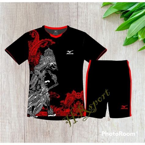 Jual Jersy Baju Kaos Olahraga Batik Wayang Dewasa Cod Set Model